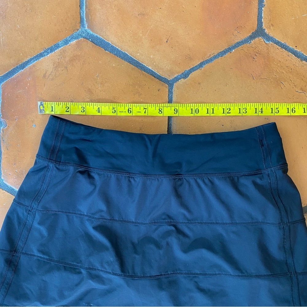 Lululemon Black 15" Pace Rival Skirt 4-Way Stretch Skort Golf Tennis Sz 6 Tall - Picture 6 of 8
